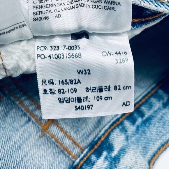 Levi's 501 Original High Rise Distressed Shorts Athens Medium Wash 32 Button Fly - Picture 7 of 9